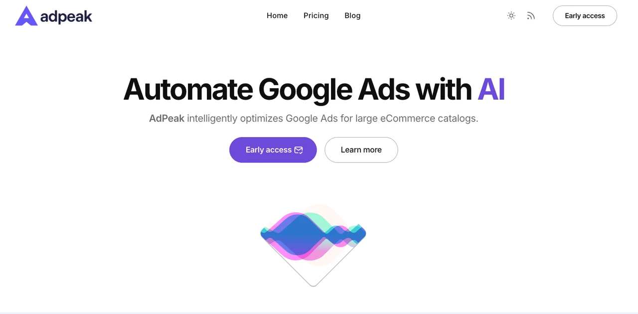 Screenshot of adpeak.ai