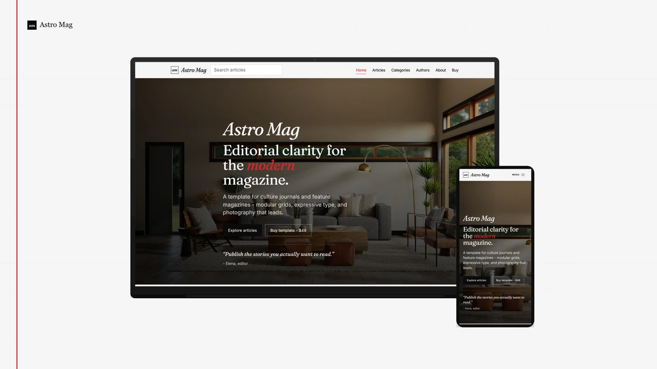 Screenshot of Astro Mag
