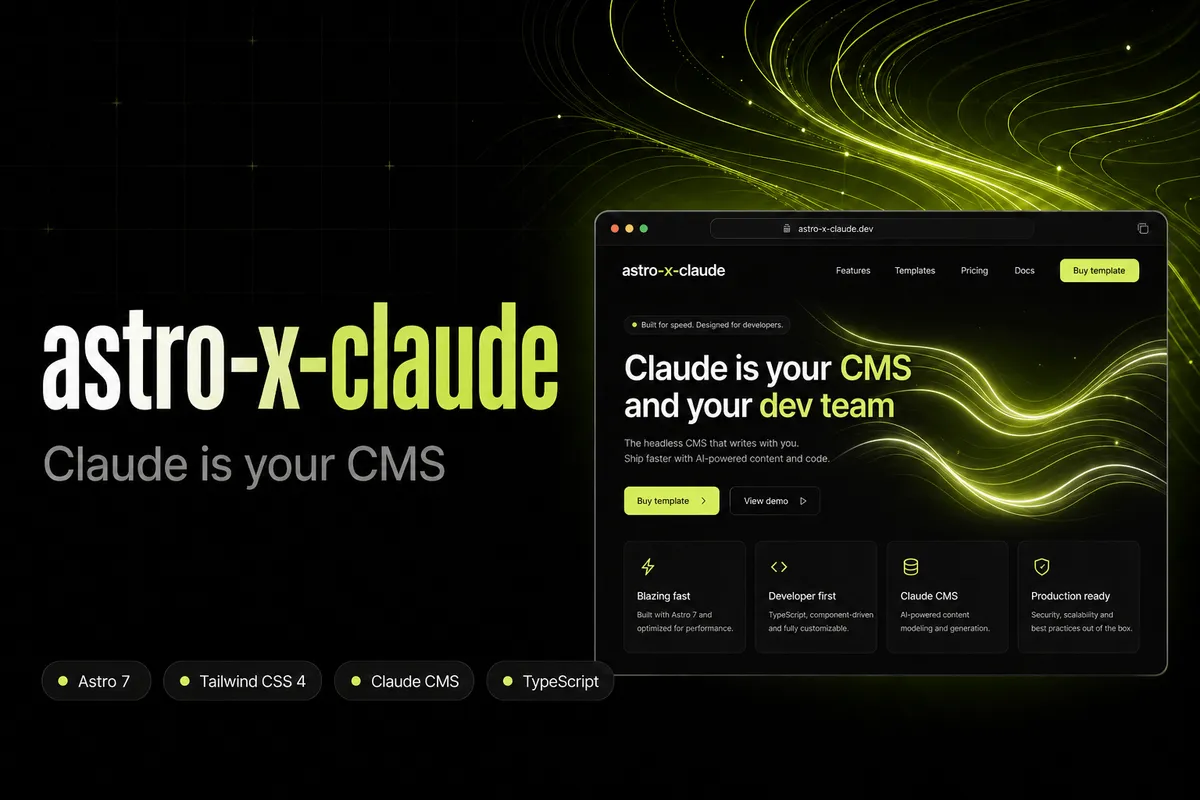 Astro × Claude: When Claude Code Is Your CMS