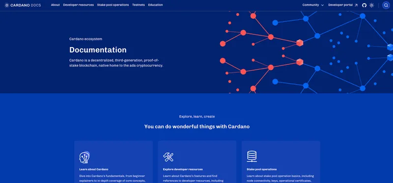 Screenshot of docs.cardano.org
