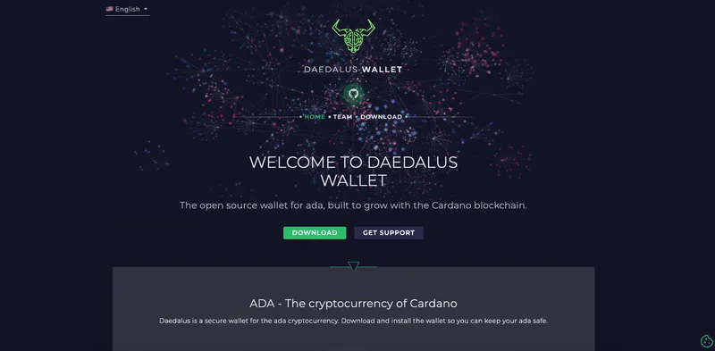 Screenshot of daedaluswallet.io