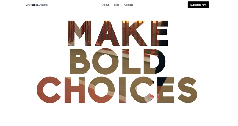 Screenshot of makeboldchoices.org